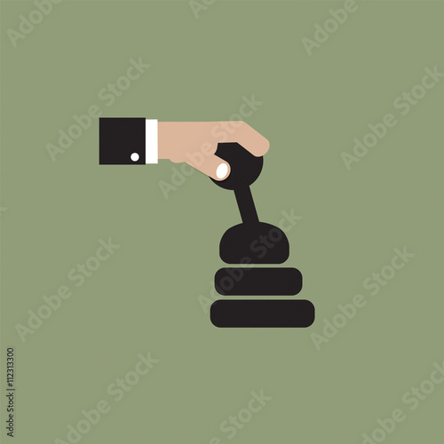 Gear Shift Knob Vector Illustration.
