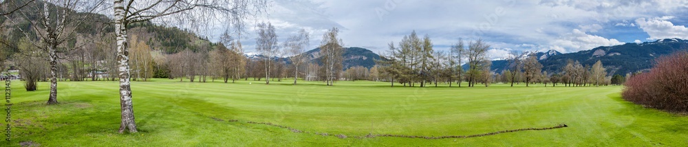 Golf course in mountains