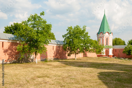 The fortress wall and tower of the monastery Gustyn. Ukraine photo