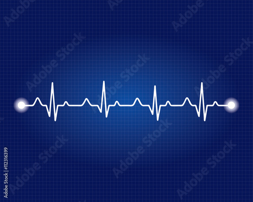 Abstract heart beats cardiogram illustration .