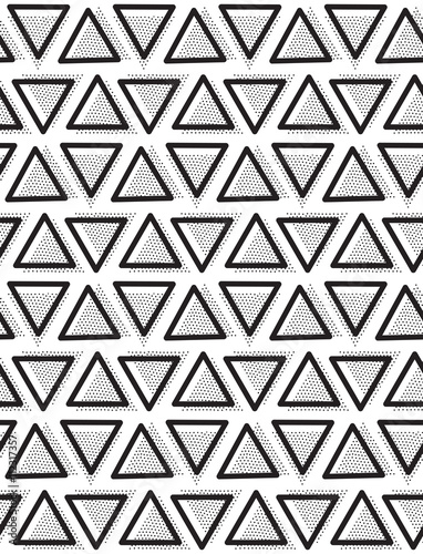Vector geometric seamless pattern. Repeating abstract triangle