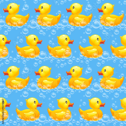 rubber duck seamless pattern