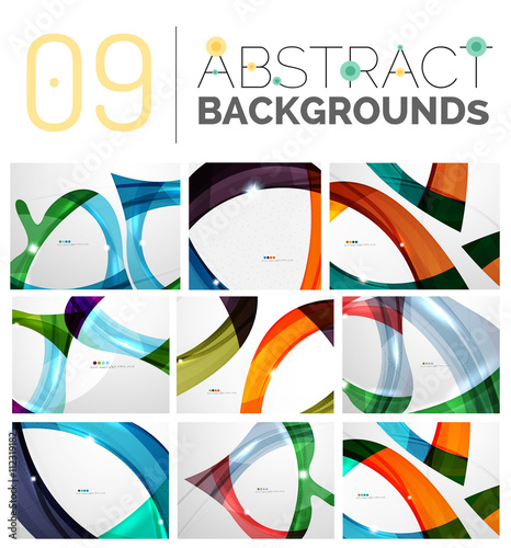 Set of abstract backgrounds