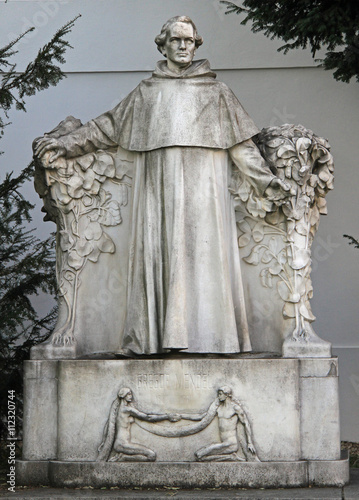 statue of world famous scientist Gregor Johann Mendel photo