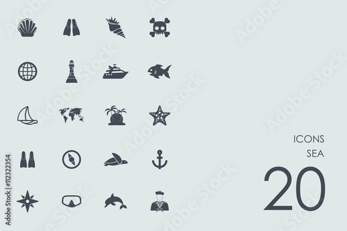 Set of sea icons