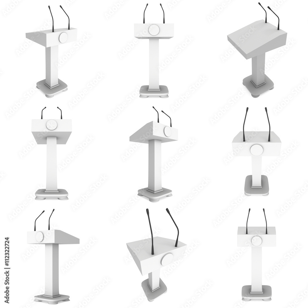 3d Speaker Podium Set 3d Speaker Podium Set