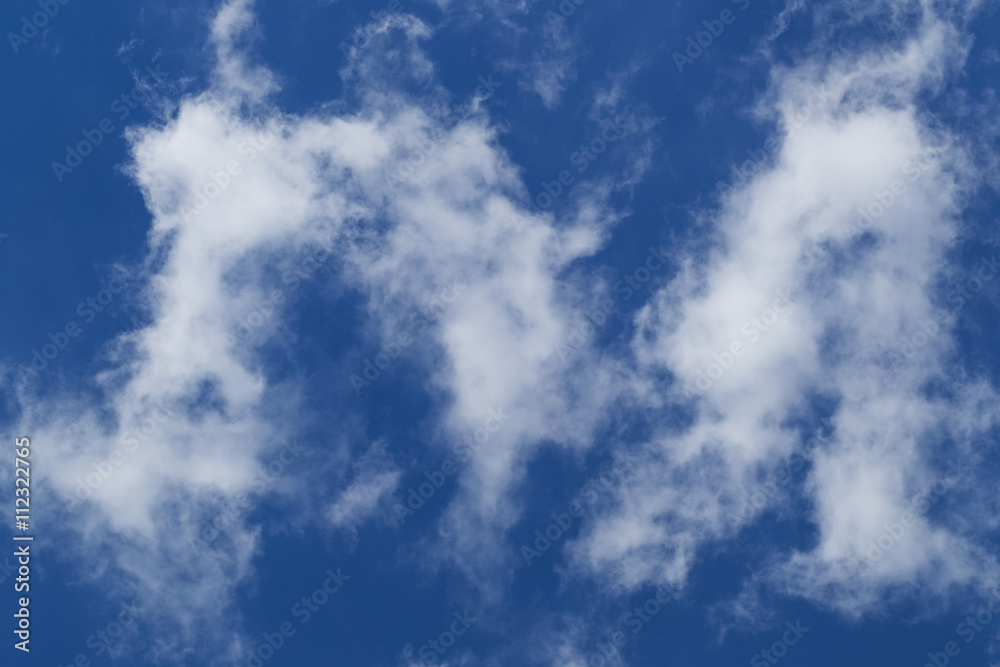 White clouds in the blue sky, sunshine White clouds in the blue sky, sunshine