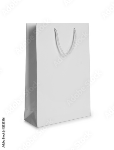 blank white shopping bag