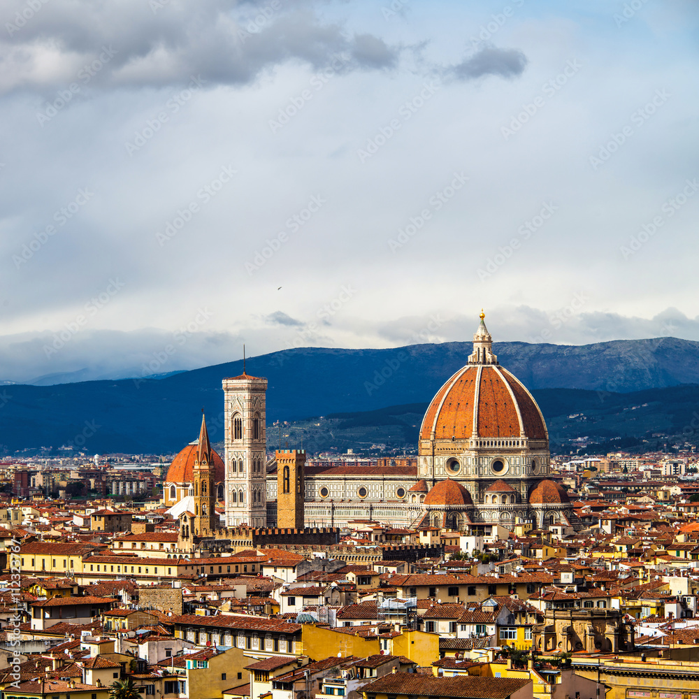 Aerial view of Cathedral Santa Maria del Fiore, Florence