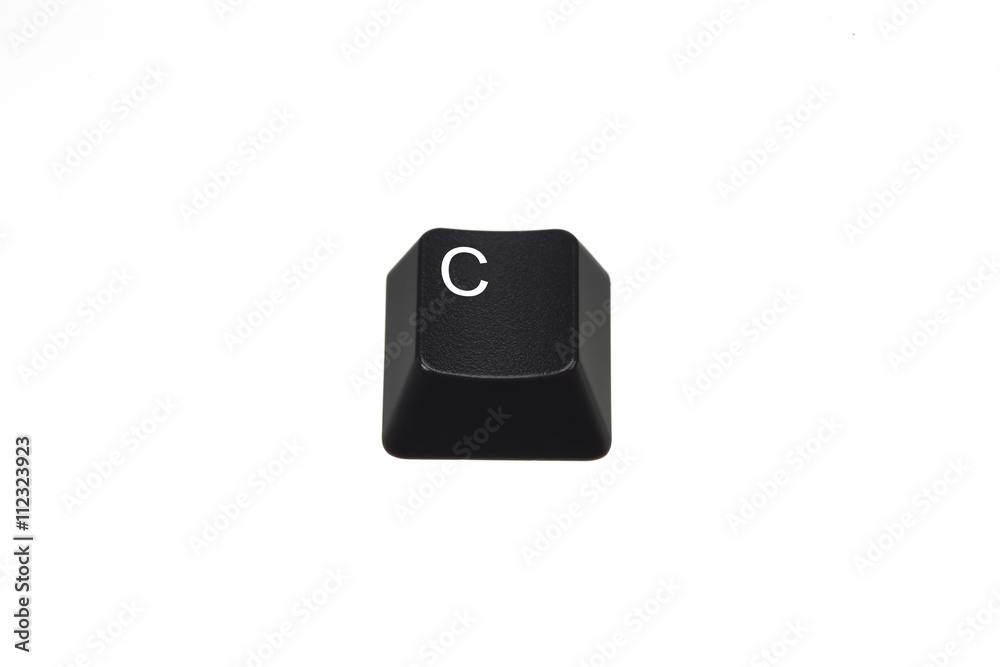 Tilted keyboard key - letter C Tilted keyboard key - letter C