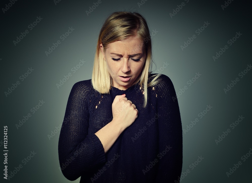 Woman with chest pain.