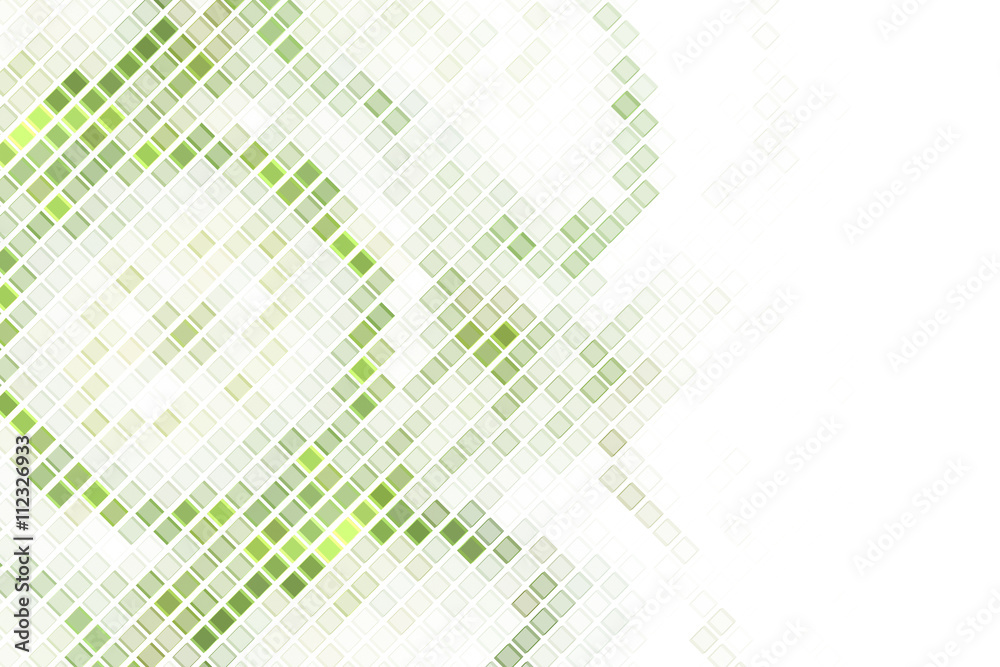 Abstract design, green squares
