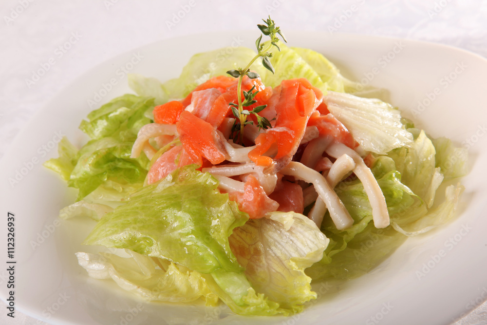 Salad with smoked salmon Salad with smoked salmon
