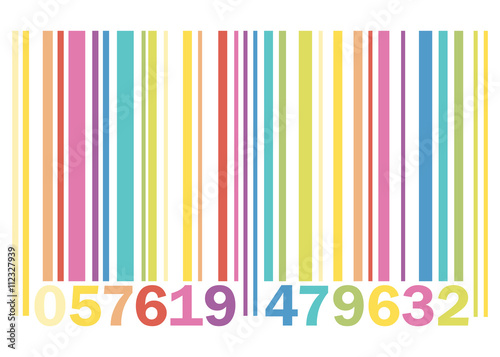 Barcode (in Regenbogenfarben)