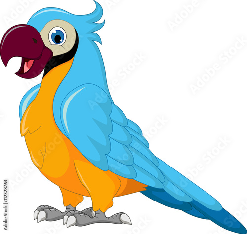 cute parrot cartoon