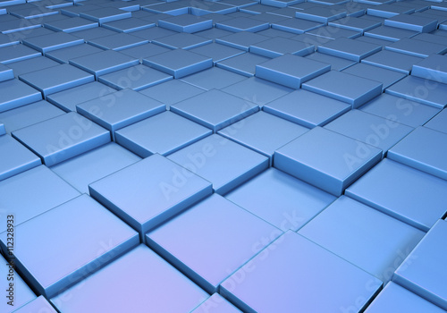 Field of uneven blue tiles