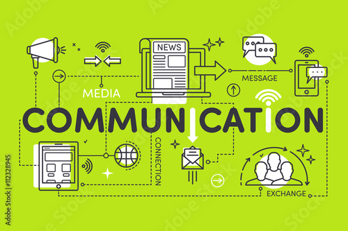 Linear illustration Communication
