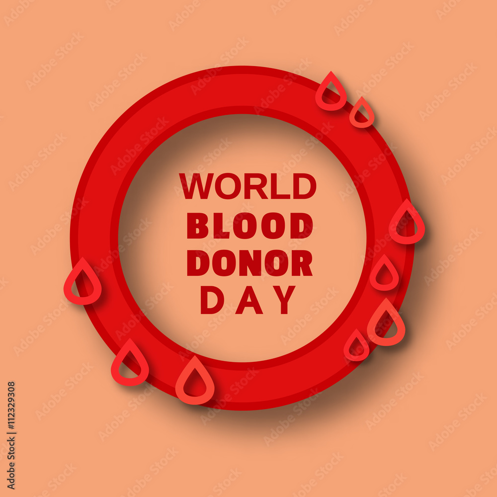Fototapeta premium Donate blood design. Creative donor poster. Blood donation medical poster. World Blood Donor Day banner. Human heart and blood drop. Blood donor icon. Save life concept. Vector illustration 