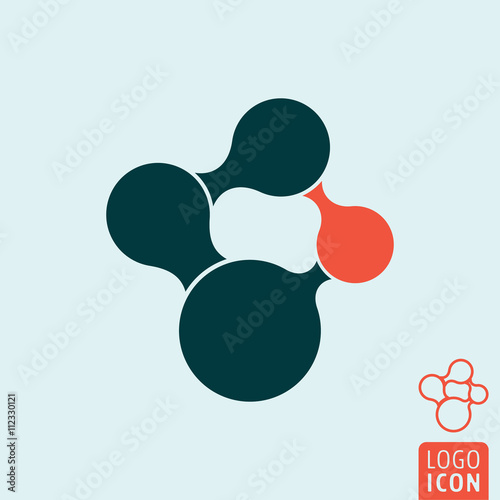 Molecule icon isolated