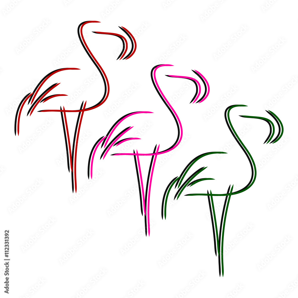 Obraz premium The outline of the birds (kit)