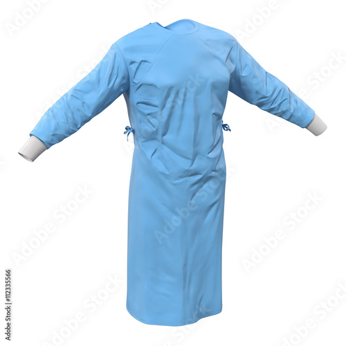 Surgeon Dress isolated on white 3D Illustration