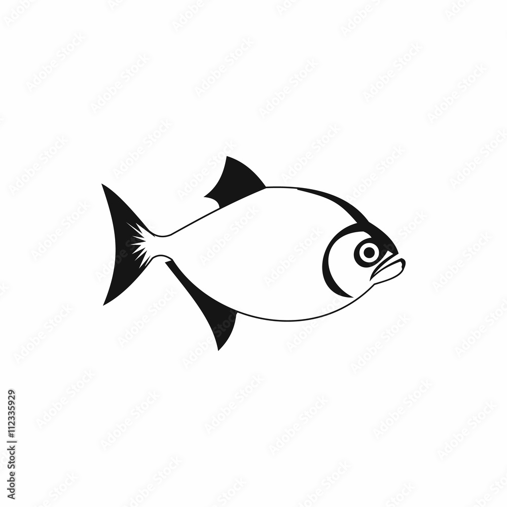 Fish icon, simple style Fish icon, simple style