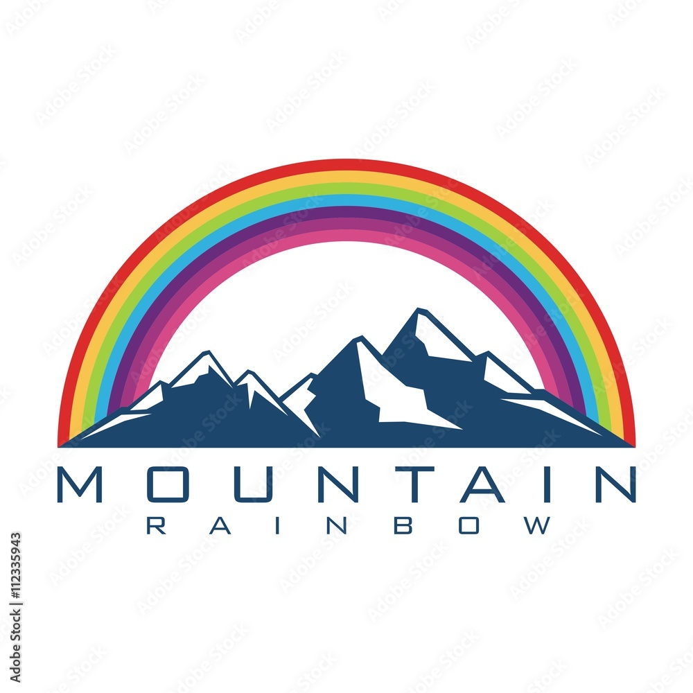 Mountain And Rainbow Logo