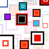 Colorful background with squares, geometric shapes, bright vector