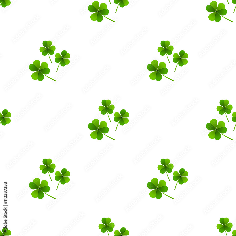 Fresh leafs clover seamless pattern Fresh leafs clover seamless pattern