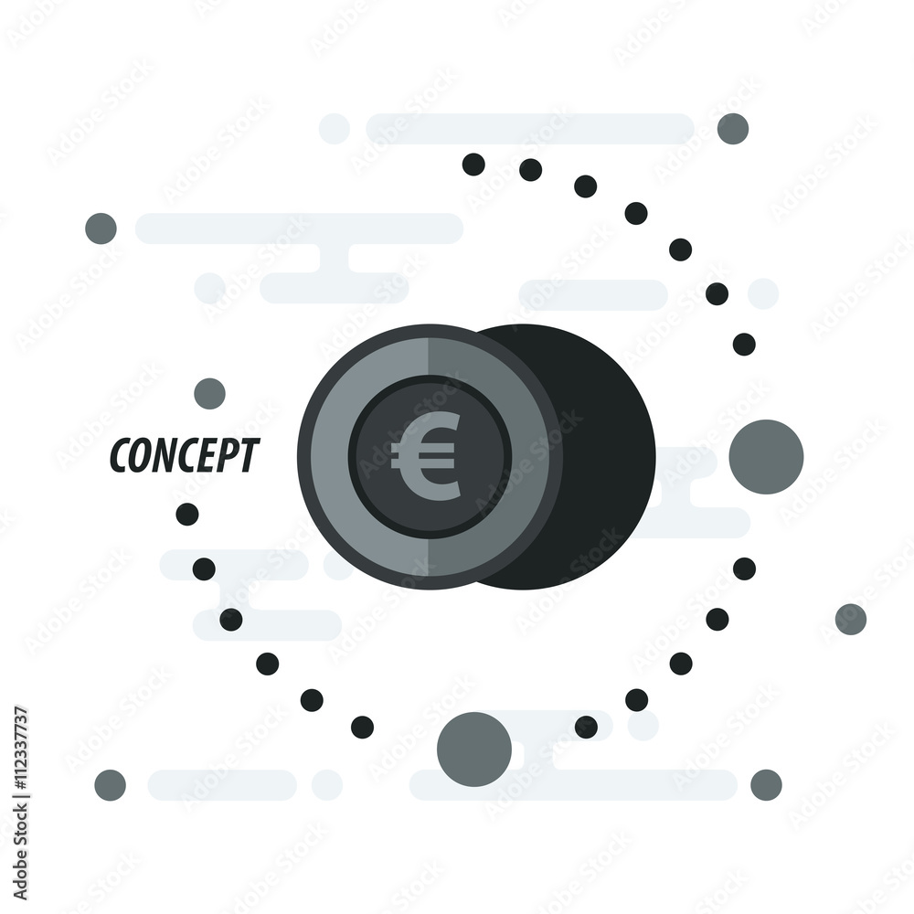 2 euro coin concept black