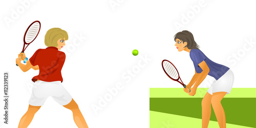 Two women tennis players
