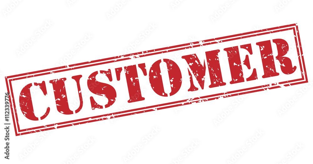 customer red stamp on white background customer red stamp on white background