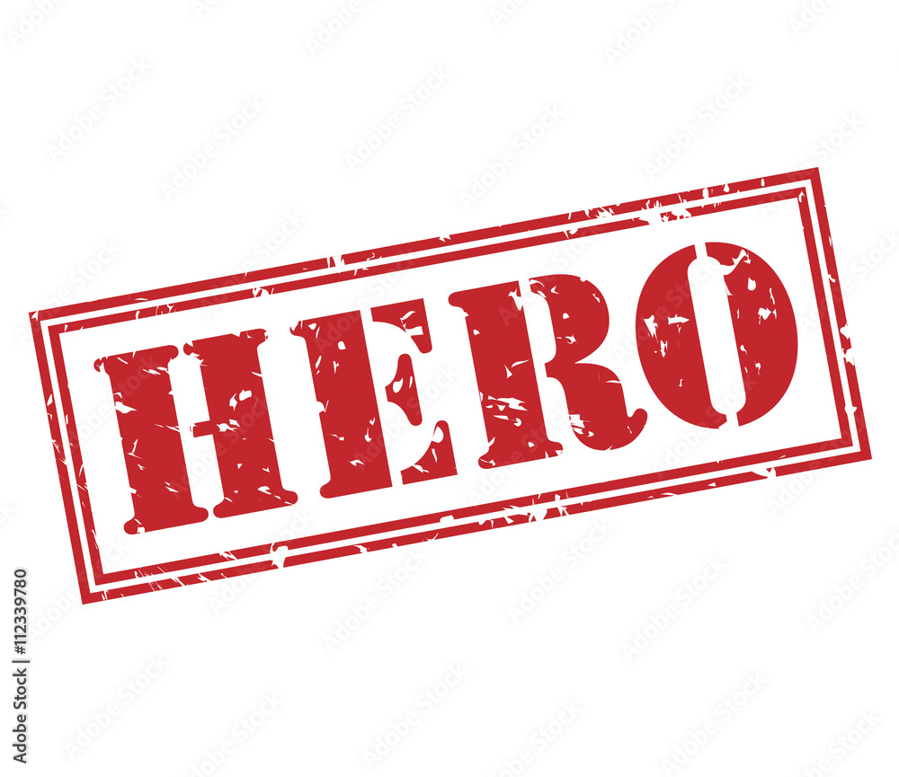 hero red stamp on white background hero red stamp on white background