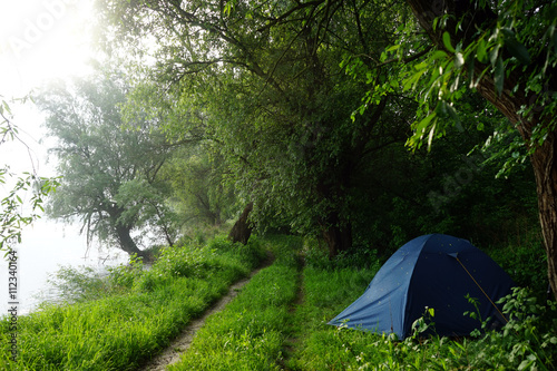 Tent and river