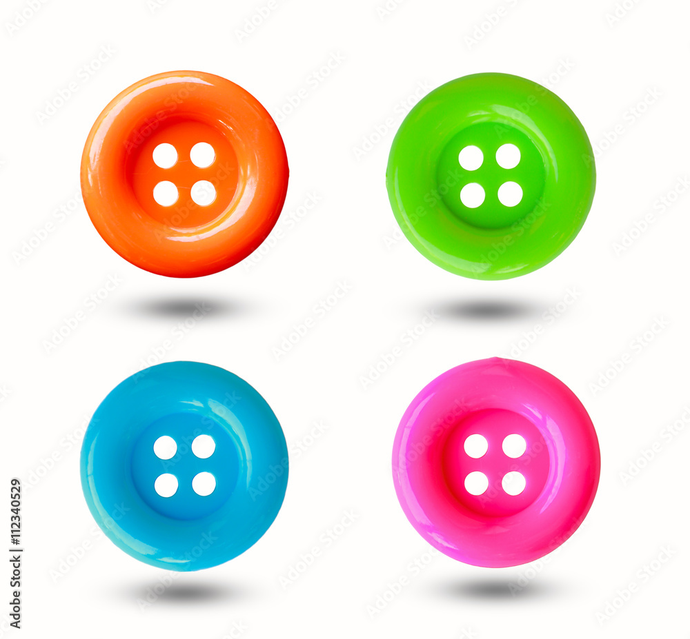 Colorful buttons isolated on white background. Colorful buttons isolated on white background.