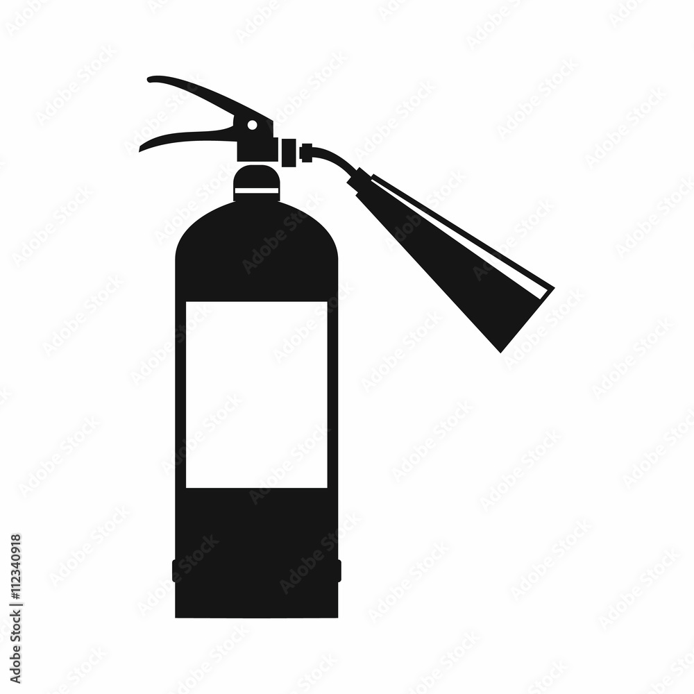 Fire extinguisher icon, simple style Fire extinguisher icon, simple style