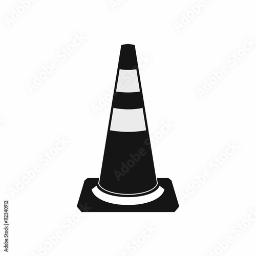 Traffic cone icon, simple style