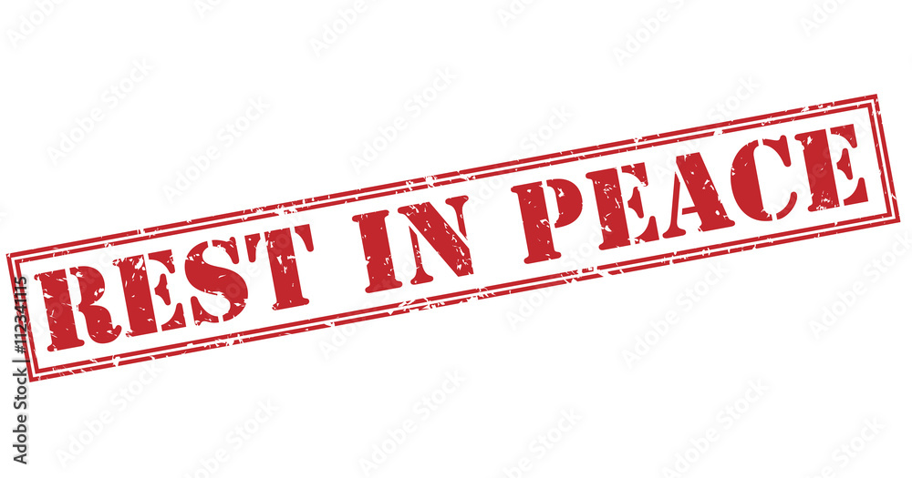 rest in peace red stamp on white background rest in peace red stamp on white background