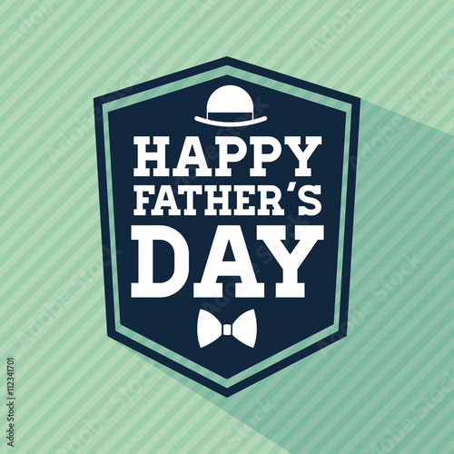 Happy Fathers day design. vintage icon. Colorful illustration