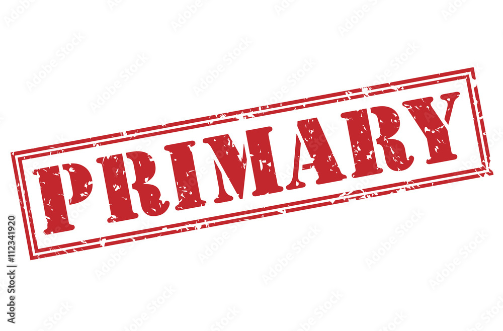 primary red stamp on white background primary red stamp on white background