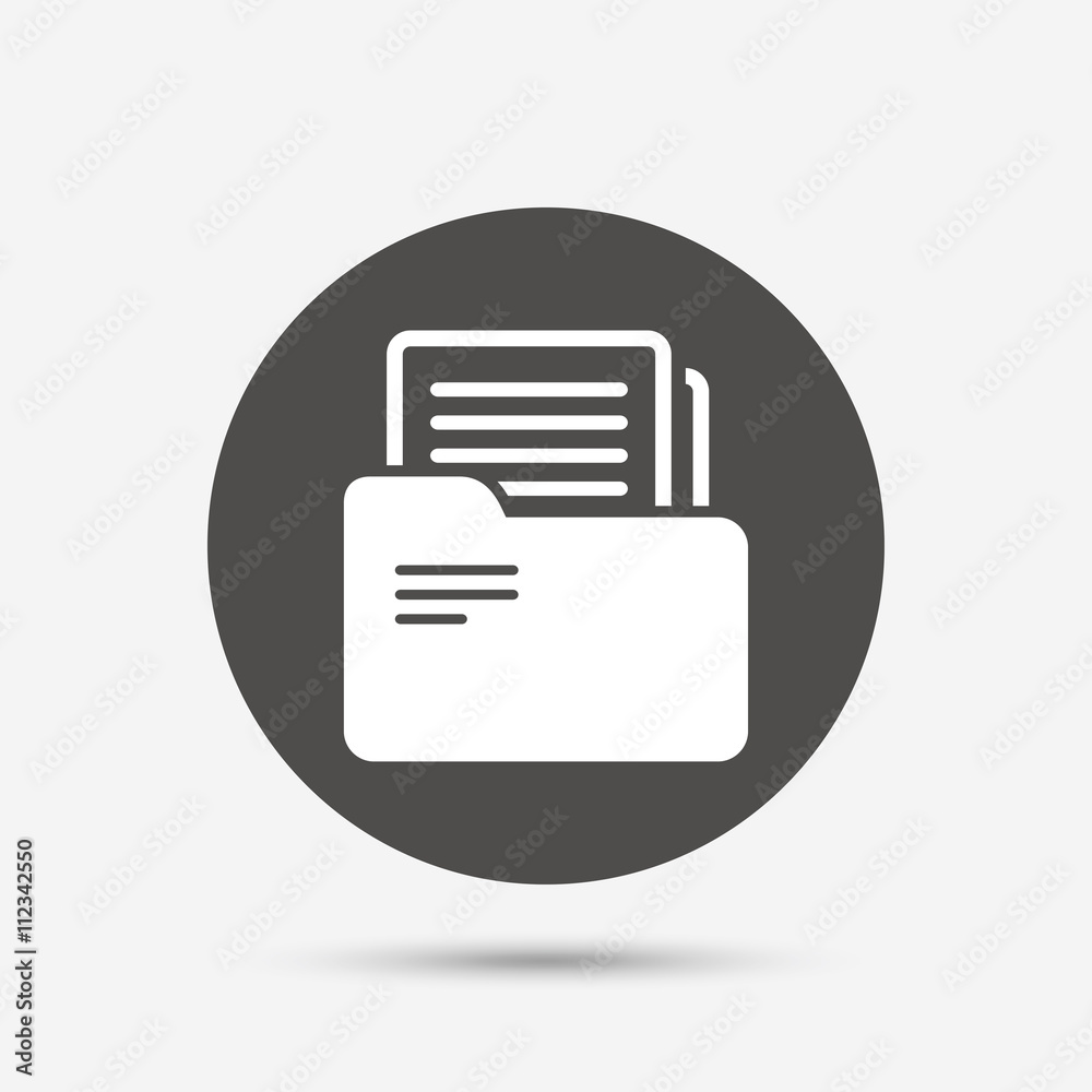 Document folder sign. Accounting binder symbol. Document folder sign. Accounting binder symbol.