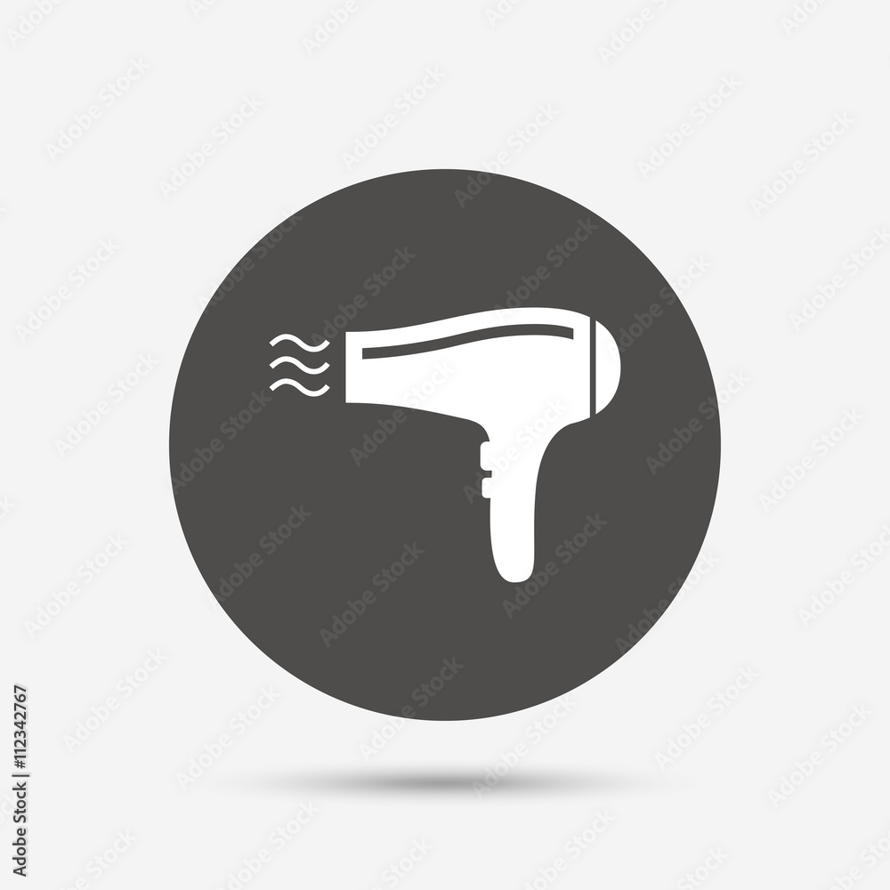 Hairdryer sign icon. Hair drying symbol. Hairdryer sign icon. Hair drying symbol.
