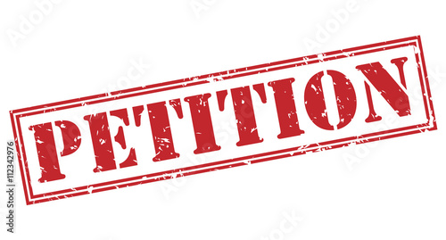 Bilde på lerret petition red stamp on white background