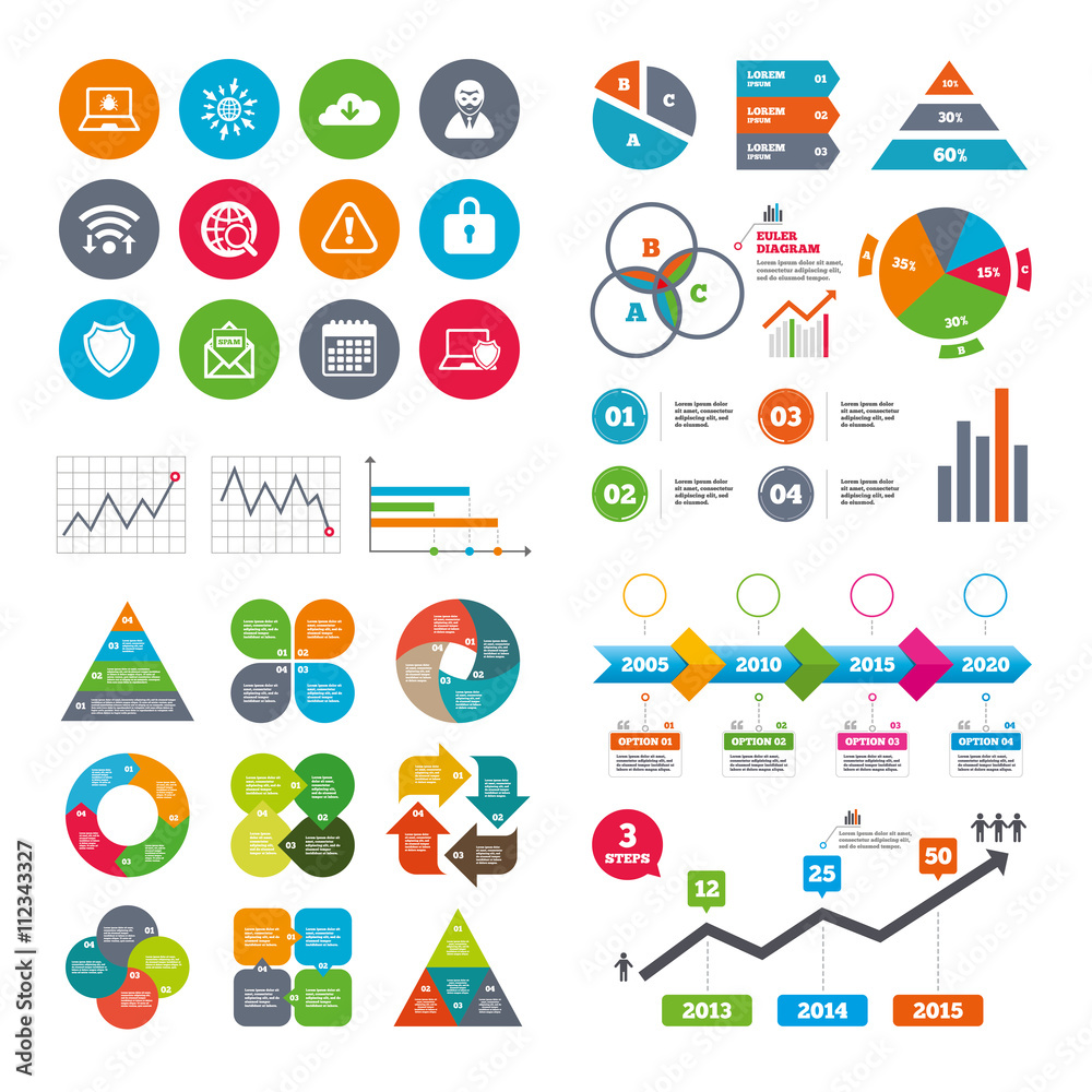 Internet privacy icons. Cyber crime signs. Internet privacy icons. Cyber crime signs.