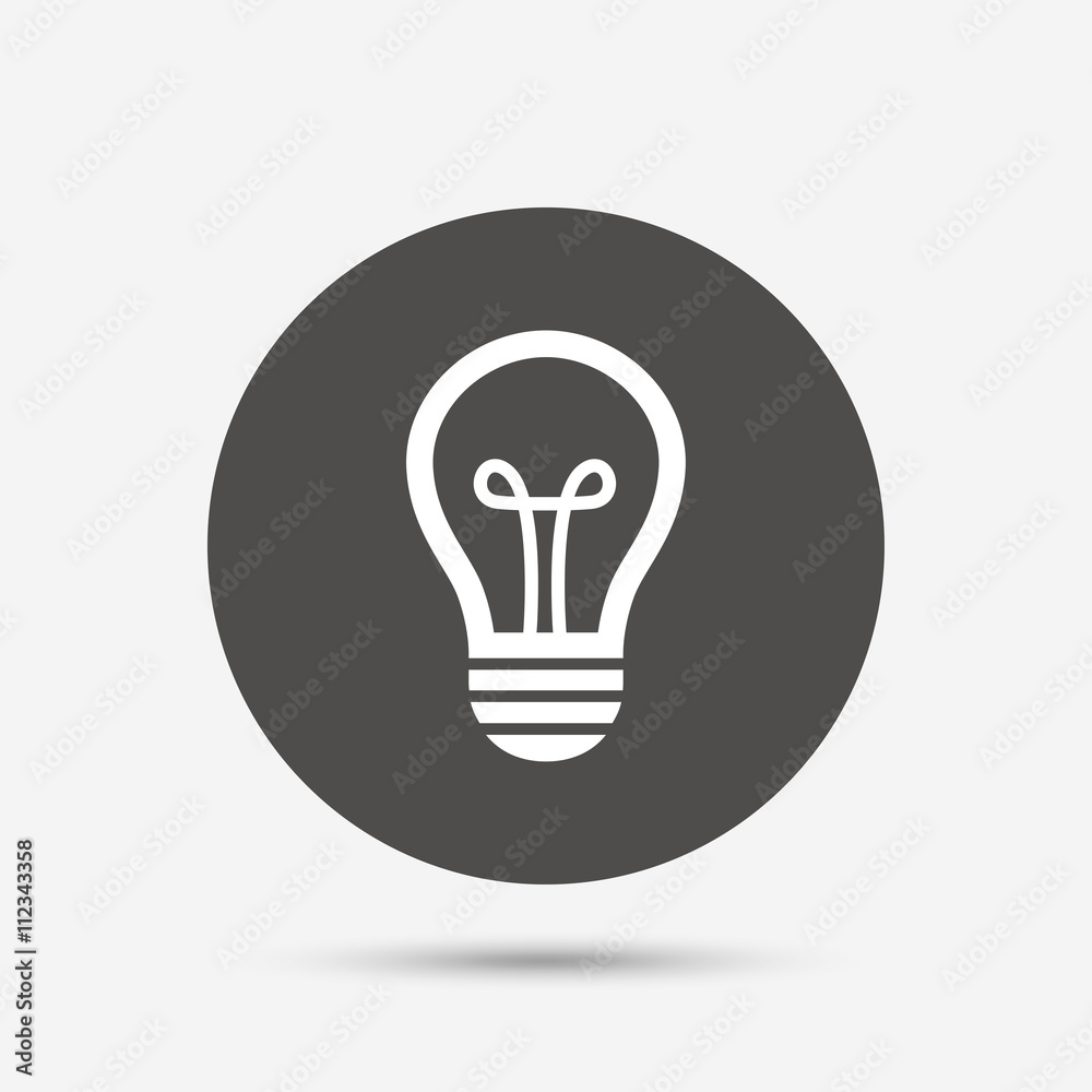Light lamp sign icon. Idea symbol. Light lamp sign icon. Idea symbol.