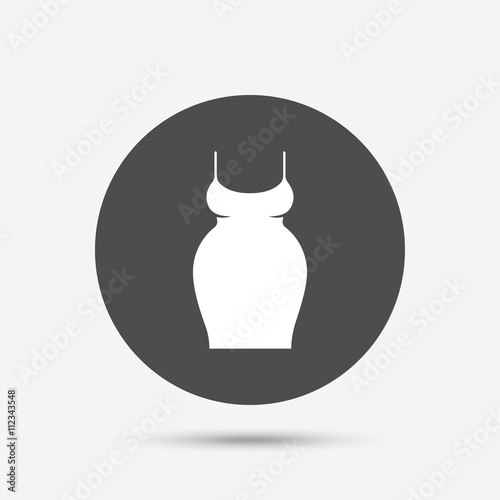 Pregnant woman dress sign icon. Maternity symbol