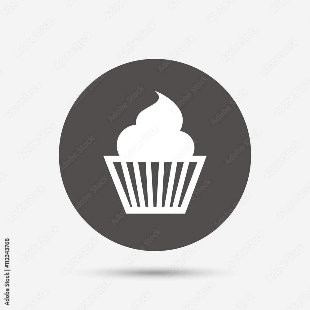 Muffin sign icon. Cupcake symbol.