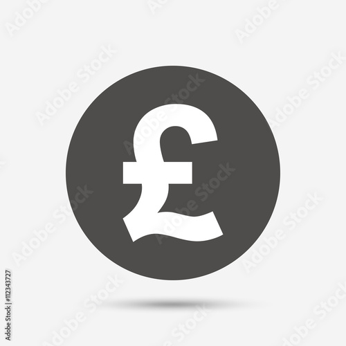 Pound sign icon. GBP currency symbol.