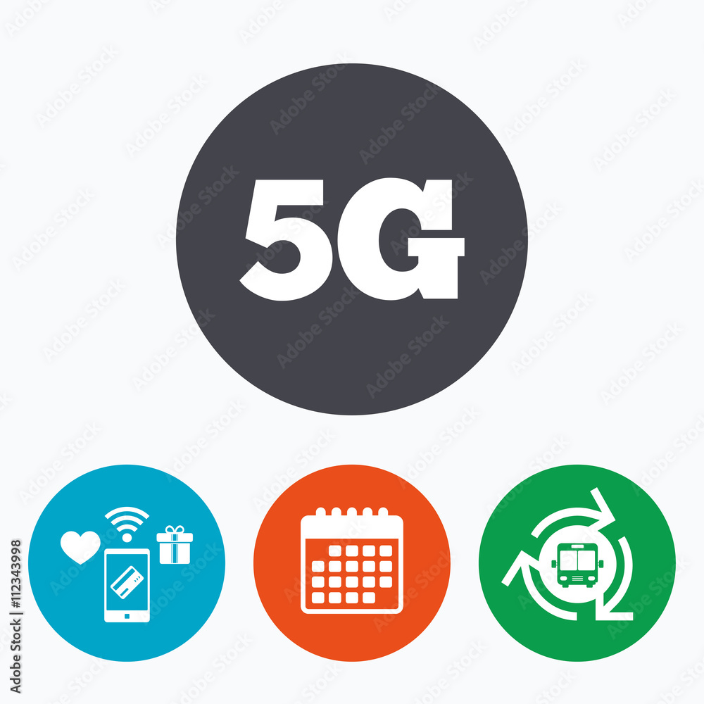 5G sign. Mobile telecommunications technology. 5G sign. Mobile telecommunications technology.