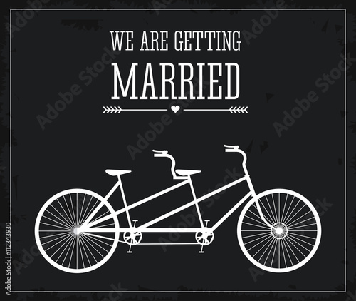 Married design. Wedding icon. Flat illustration